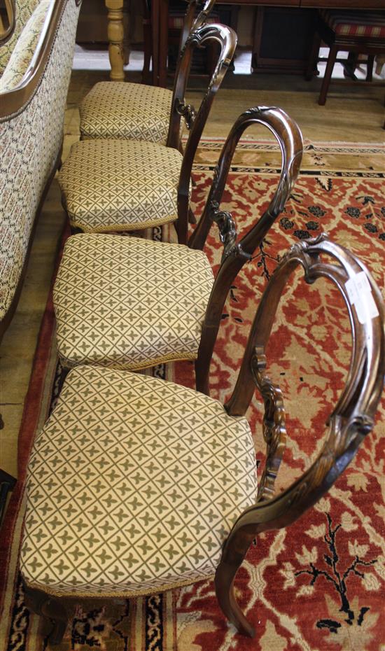 4 Victorian dining chairs